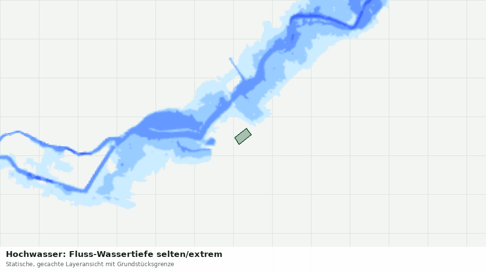 Statische Kartenansicht: Hochwasser: Fluss-Wassertiefe selten/extrem