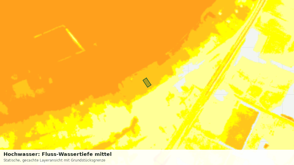 Statische Kartenansicht: Hochwasser: Fluss-Wassertiefe mittel