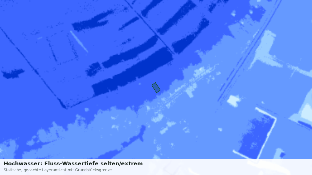 Statische Kartenansicht: Hochwasser: Fluss-Wassertiefe selten/extrem