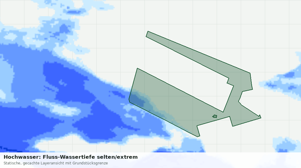 Statische Kartenansicht: Hochwasser: Fluss-Wassertiefe selten/extrem