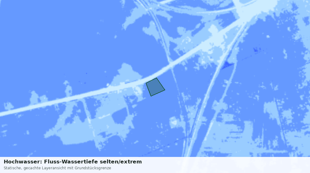 Statische Kartenansicht: Hochwasser: Fluss-Wassertiefe selten/extrem
