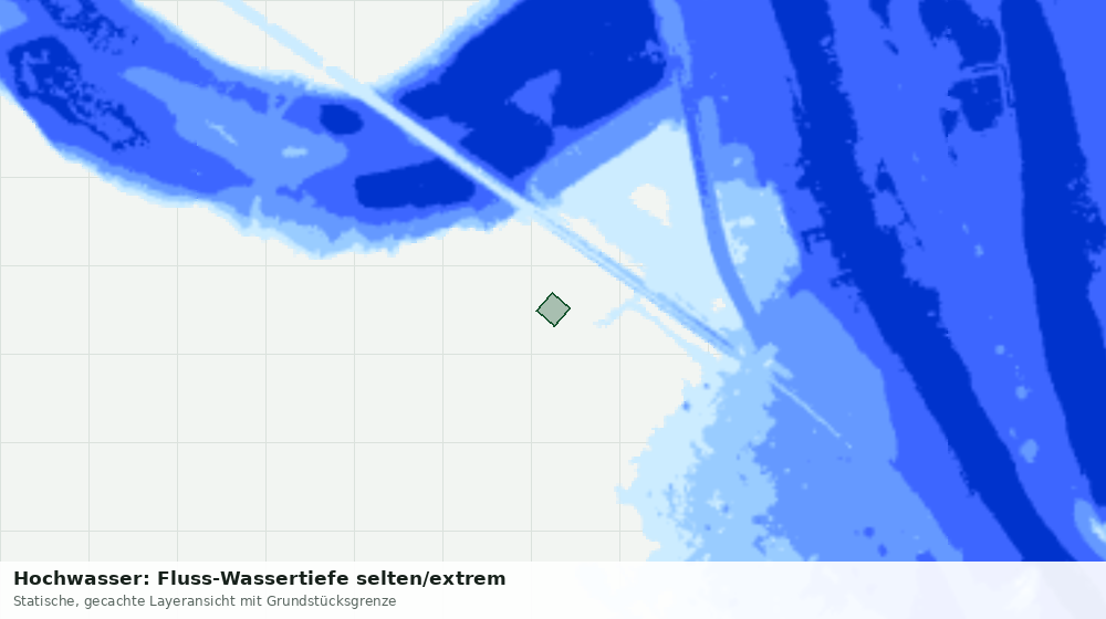Statische Kartenansicht: Hochwasser: Fluss-Wassertiefe selten/extrem