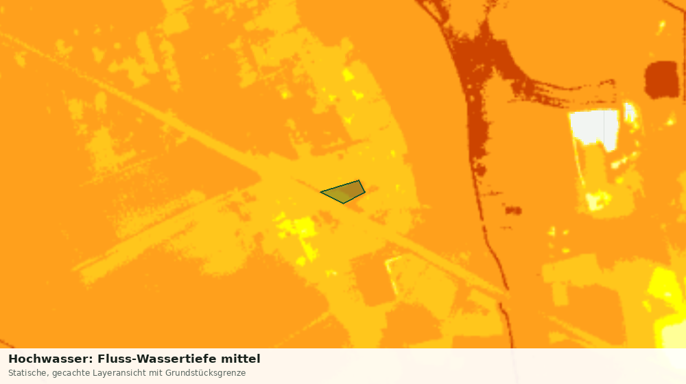 Statische Kartenansicht: Hochwasser: Fluss-Wassertiefe mittel