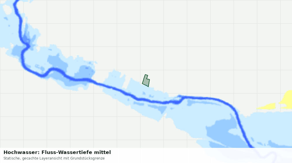 Statische Kartenansicht: Hochwasser: Fluss-Wassertiefe mittel