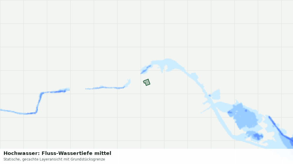 Statische Kartenansicht: Hochwasser: Fluss-Wassertiefe mittel