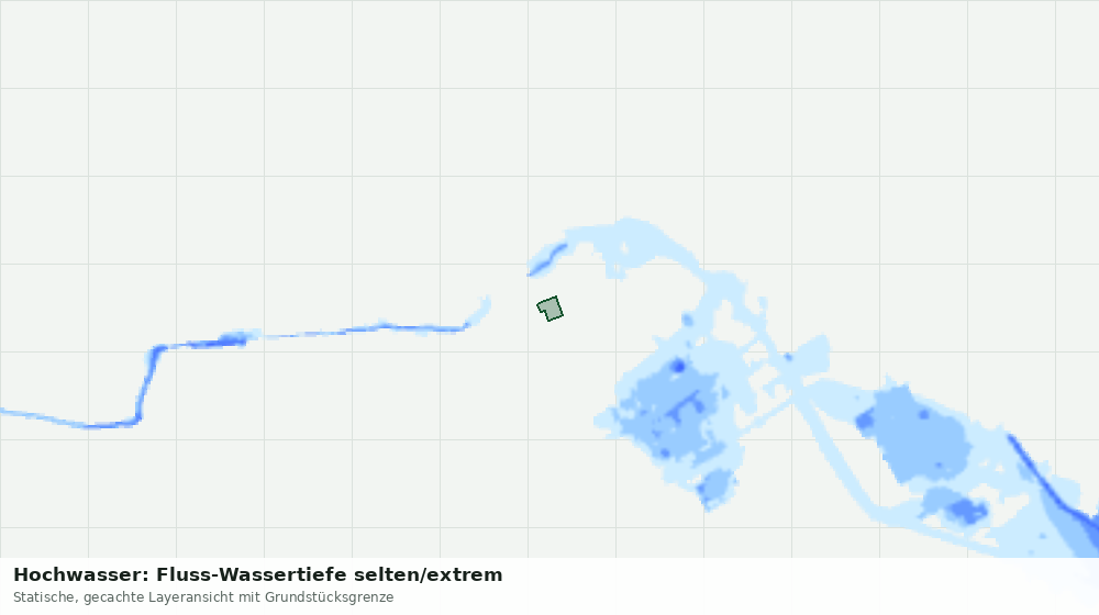 Statische Kartenansicht: Hochwasser: Fluss-Wassertiefe selten/extrem