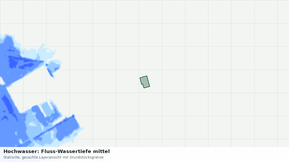 Statische Kartenansicht: Hochwasser: Fluss-Wassertiefe mittel