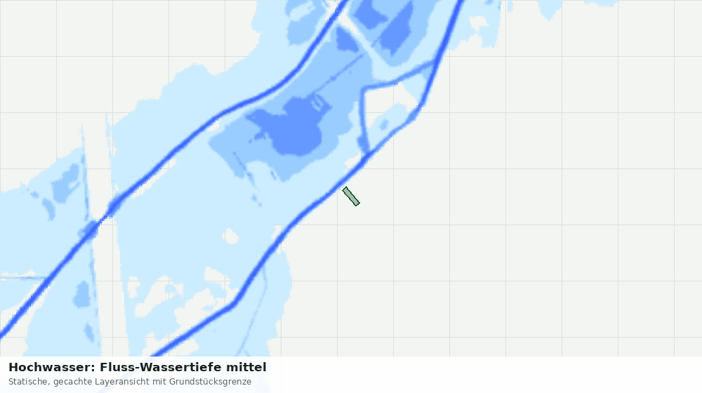 Statische Kartenansicht: Hochwasser: Fluss-Wassertiefe mittel