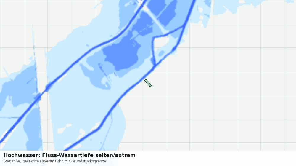 Statische Kartenansicht: Hochwasser: Fluss-Wassertiefe selten/extrem