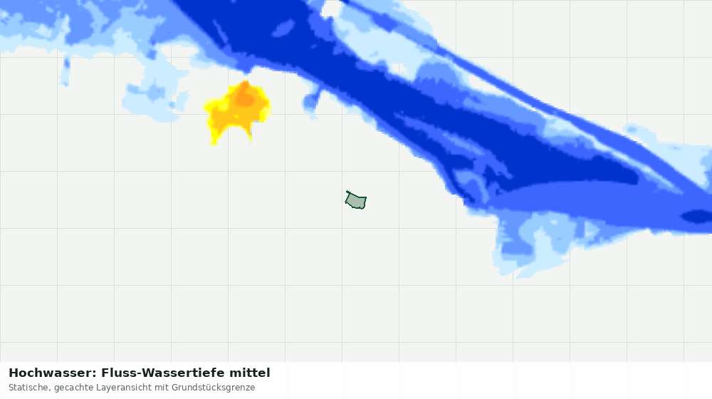 Statische Kartenansicht: Hochwasser: Fluss-Wassertiefe mittel