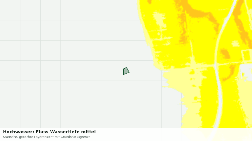 Statische Kartenansicht: Hochwasser: Fluss-Wassertiefe mittel