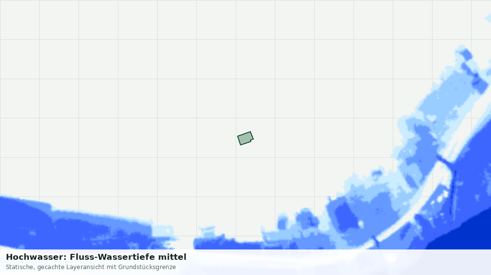 Statische Kartenansicht: Hochwasser: Fluss-Wassertiefe mittel