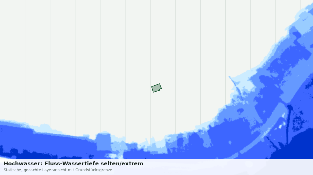 Statische Kartenansicht: Hochwasser: Fluss-Wassertiefe selten/extrem