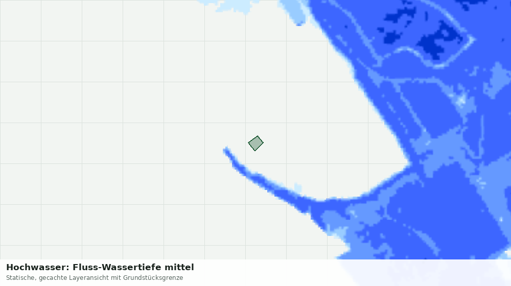 Statische Kartenansicht: Hochwasser: Fluss-Wassertiefe mittel