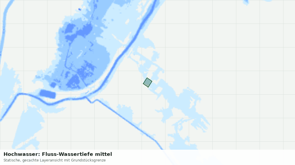 Statische Kartenansicht: Hochwasser: Fluss-Wassertiefe mittel
