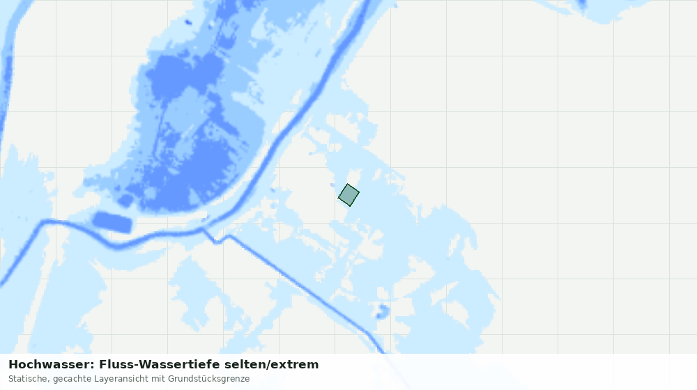 Statische Kartenansicht: Hochwasser: Fluss-Wassertiefe selten/extrem