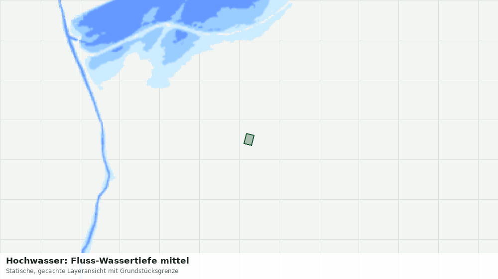 Statische Kartenansicht: Hochwasser: Fluss-Wassertiefe mittel