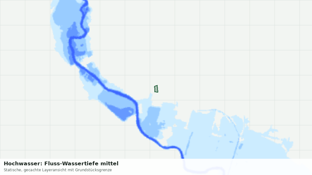 Statische Kartenansicht: Hochwasser: Fluss-Wassertiefe mittel