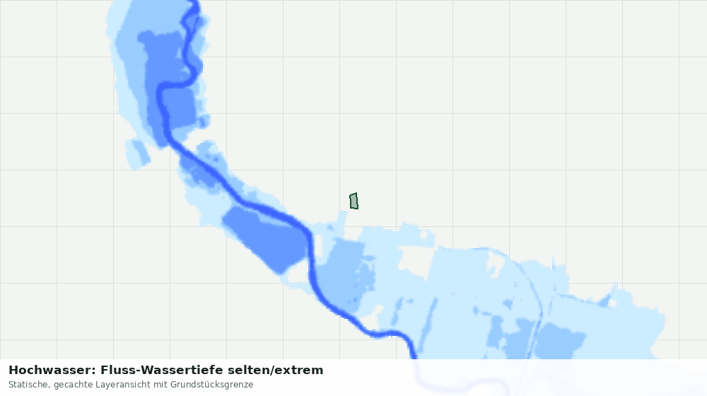 Statische Kartenansicht: Hochwasser: Fluss-Wassertiefe selten/extrem