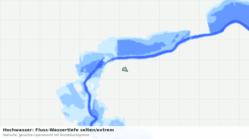 Statische Kartenansicht: Hochwasser: Fluss-Wassertiefe selten/extrem