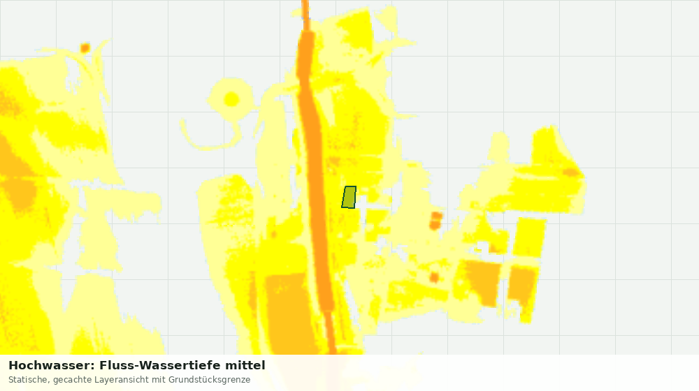 Statische Kartenansicht: Hochwasser: Fluss-Wassertiefe mittel