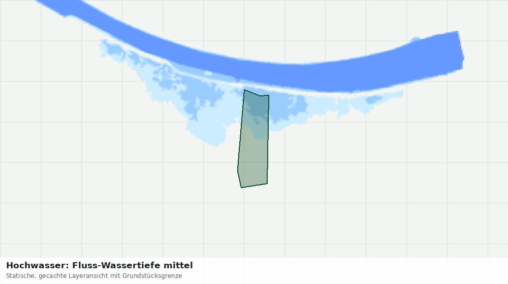 Statische Kartenansicht: Hochwasser: Fluss-Wassertiefe mittel