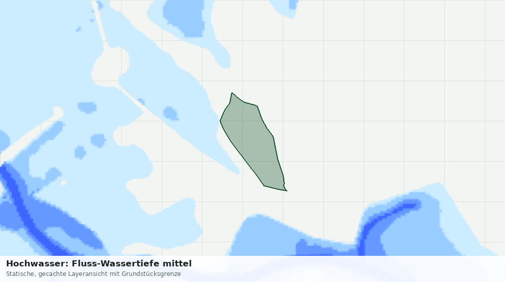 Statische Kartenansicht: Hochwasser: Fluss-Wassertiefe mittel
