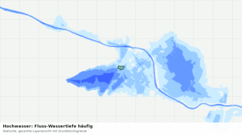 Statische Kartenansicht: Hochwasser: Fluss-Wassertiefe häufig