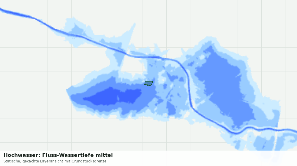 Statische Kartenansicht: Hochwasser: Fluss-Wassertiefe mittel