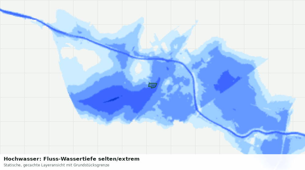 Statische Kartenansicht: Hochwasser: Fluss-Wassertiefe selten/extrem