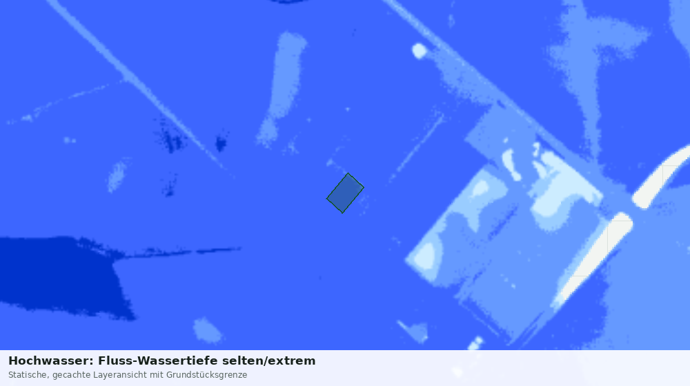 Statische Kartenansicht: Hochwasser: Fluss-Wassertiefe selten/extrem