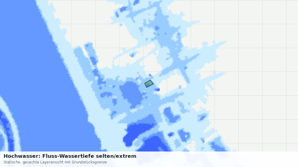Statische Kartenansicht: Hochwasser: Fluss-Wassertiefe selten/extrem