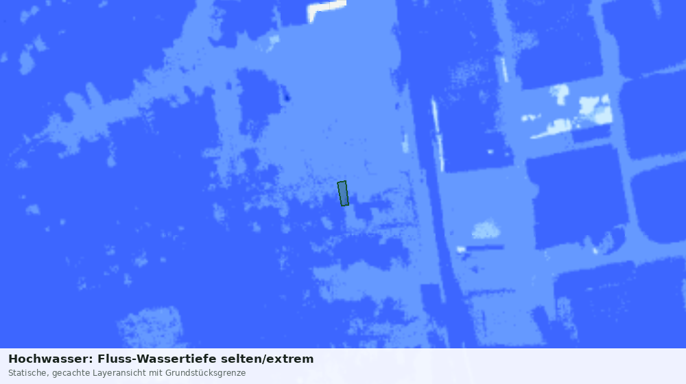Statische Kartenansicht: Hochwasser: Fluss-Wassertiefe selten/extrem