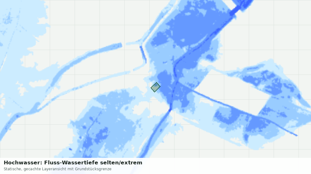 Statische Kartenansicht: Hochwasser: Fluss-Wassertiefe selten/extrem