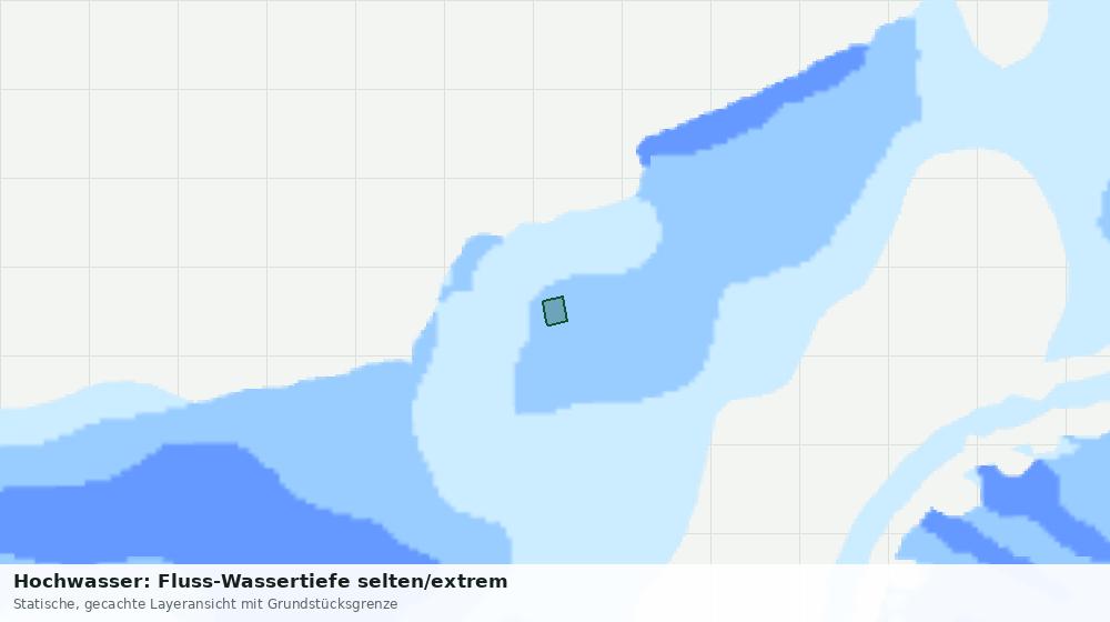Statische Kartenansicht: Hochwasser: Fluss-Wassertiefe selten/extrem