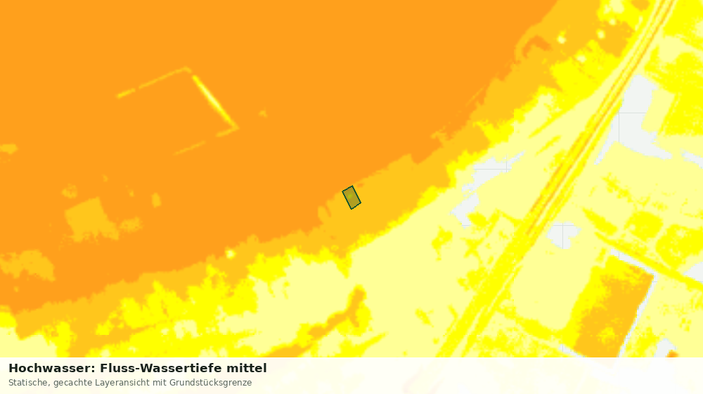 Statische Kartenansicht: Hochwasser: Fluss-Wassertiefe mittel