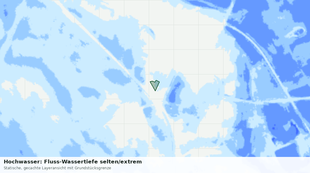 Statische Kartenansicht: Hochwasser: Fluss-Wassertiefe selten/extrem