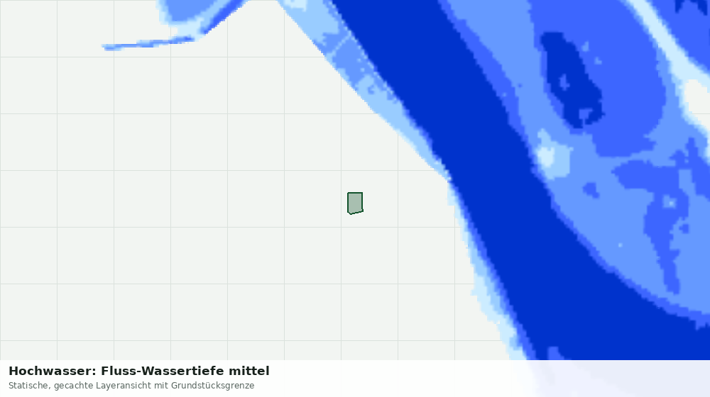 Statische Kartenansicht: Hochwasser: Fluss-Wassertiefe mittel