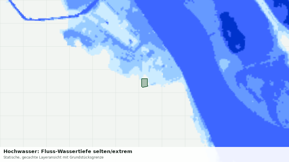 Statische Kartenansicht: Hochwasser: Fluss-Wassertiefe selten/extrem