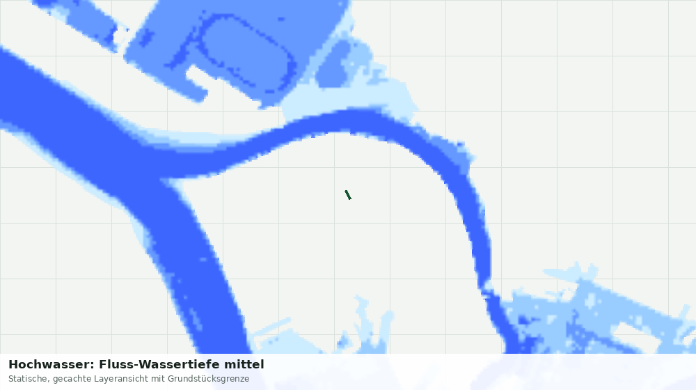Statische Kartenansicht: Hochwasser: Fluss-Wassertiefe mittel
