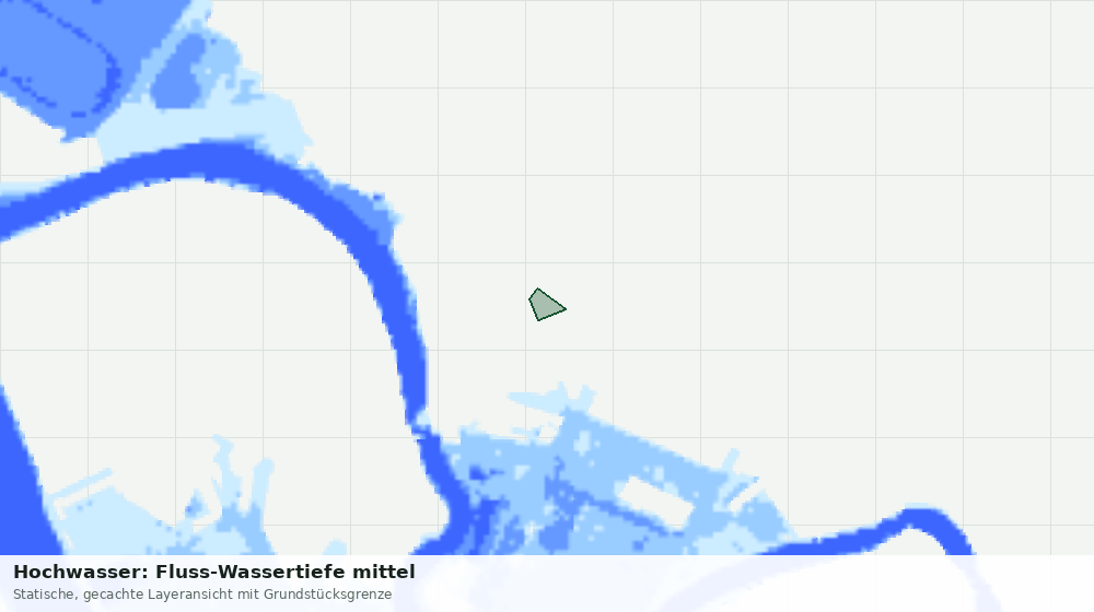 Statische Kartenansicht: Hochwasser: Fluss-Wassertiefe mittel
