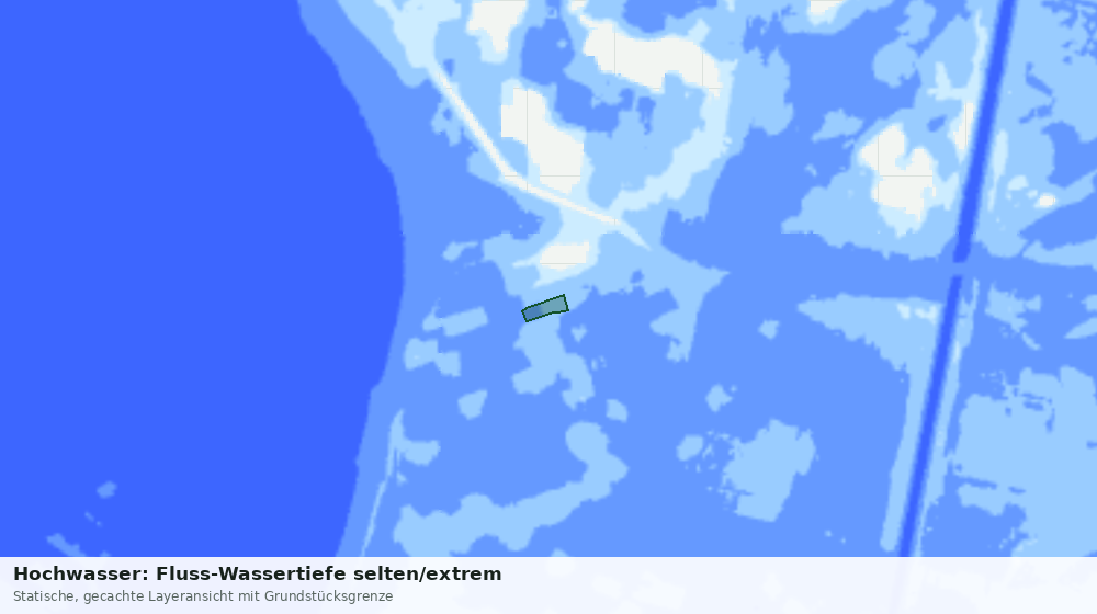 Statische Kartenansicht: Hochwasser: Fluss-Wassertiefe selten/extrem