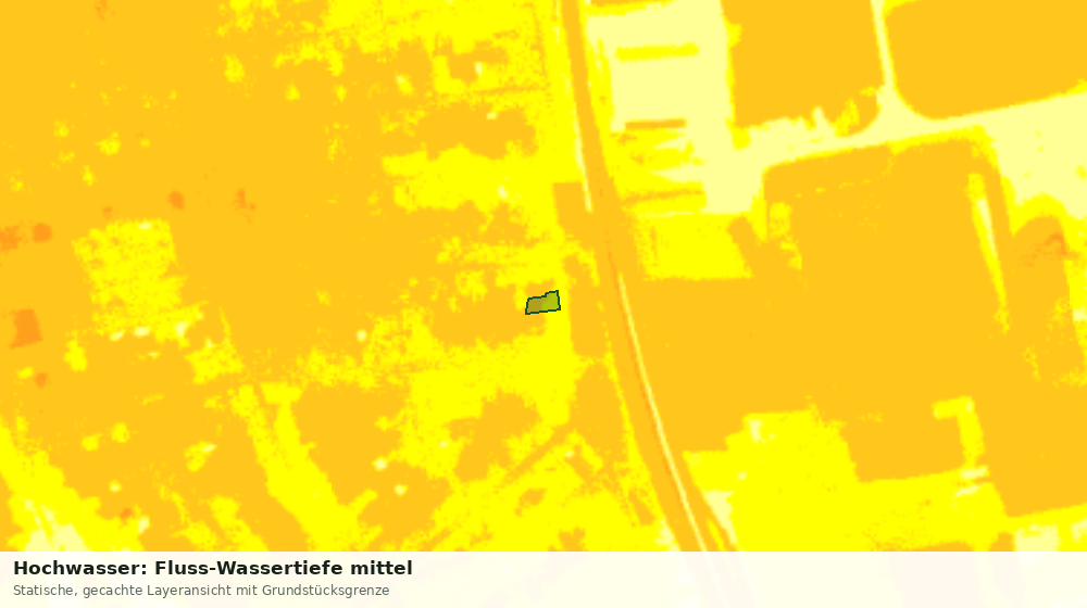 Statische Kartenansicht: Hochwasser: Fluss-Wassertiefe mittel