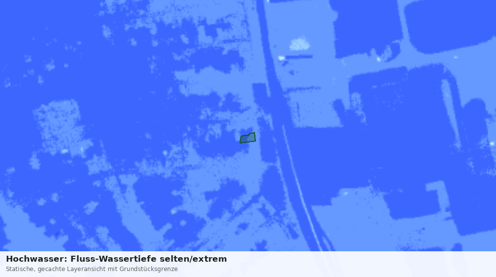 Statische Kartenansicht: Hochwasser: Fluss-Wassertiefe selten/extrem