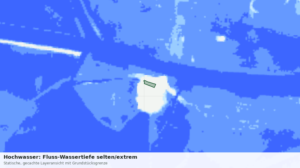 Statische Kartenansicht: Hochwasser: Fluss-Wassertiefe selten/extrem
