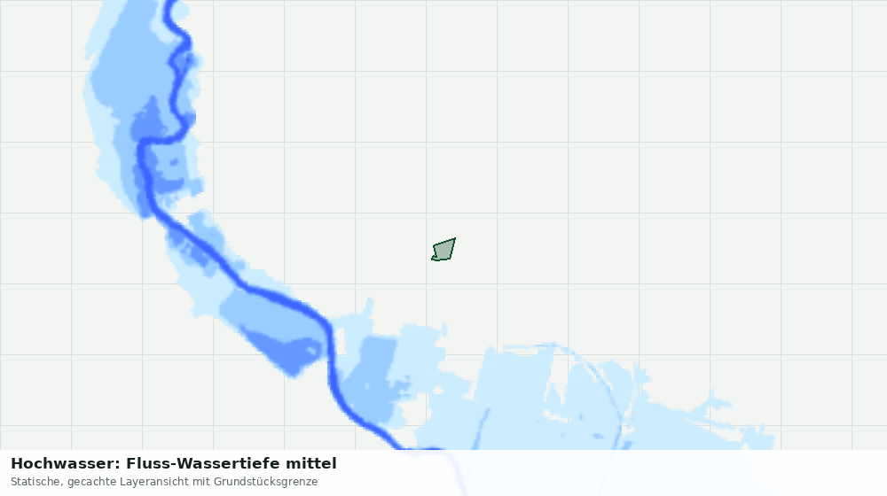 Statische Kartenansicht: Hochwasser: Fluss-Wassertiefe mittel