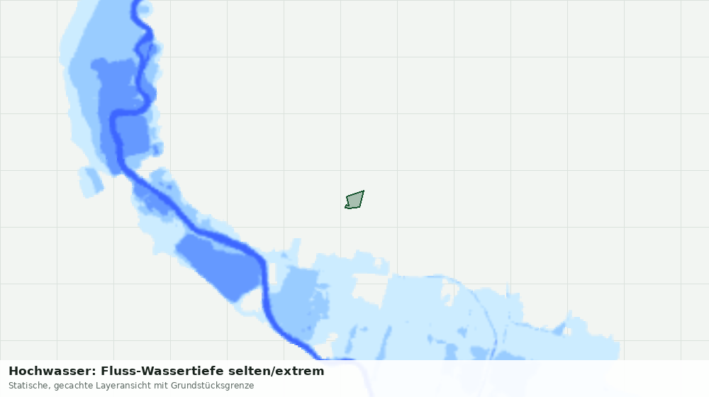 Statische Kartenansicht: Hochwasser: Fluss-Wassertiefe selten/extrem