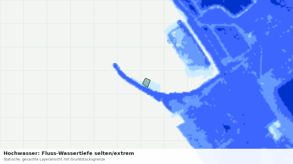 Statische Kartenansicht: Hochwasser: Fluss-Wassertiefe selten/extrem