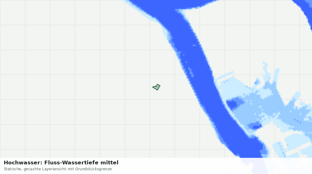 Statische Kartenansicht: Hochwasser: Fluss-Wassertiefe mittel