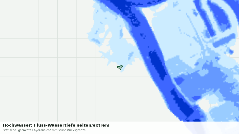 Statische Kartenansicht: Hochwasser: Fluss-Wassertiefe selten/extrem
